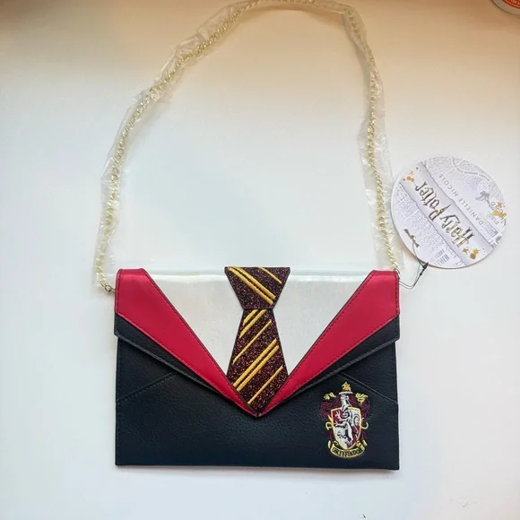 Harry Potter x Danielle Nicole Gryffindor Uniform Clutch Bag with Chain Strap - Picture 7 of 14
